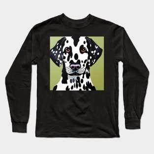 Dalmatian Dog Painting Long Sleeve T-Shirt